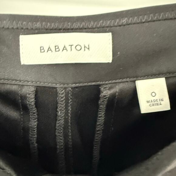 Babaton Aritzia Vogue Satin Pant Women's Size 0 Black High-Rise Pleated Straight - Picture 7 of 10